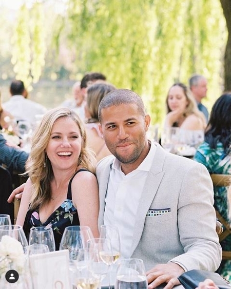 Jaymee and Justin at their friend's wedding